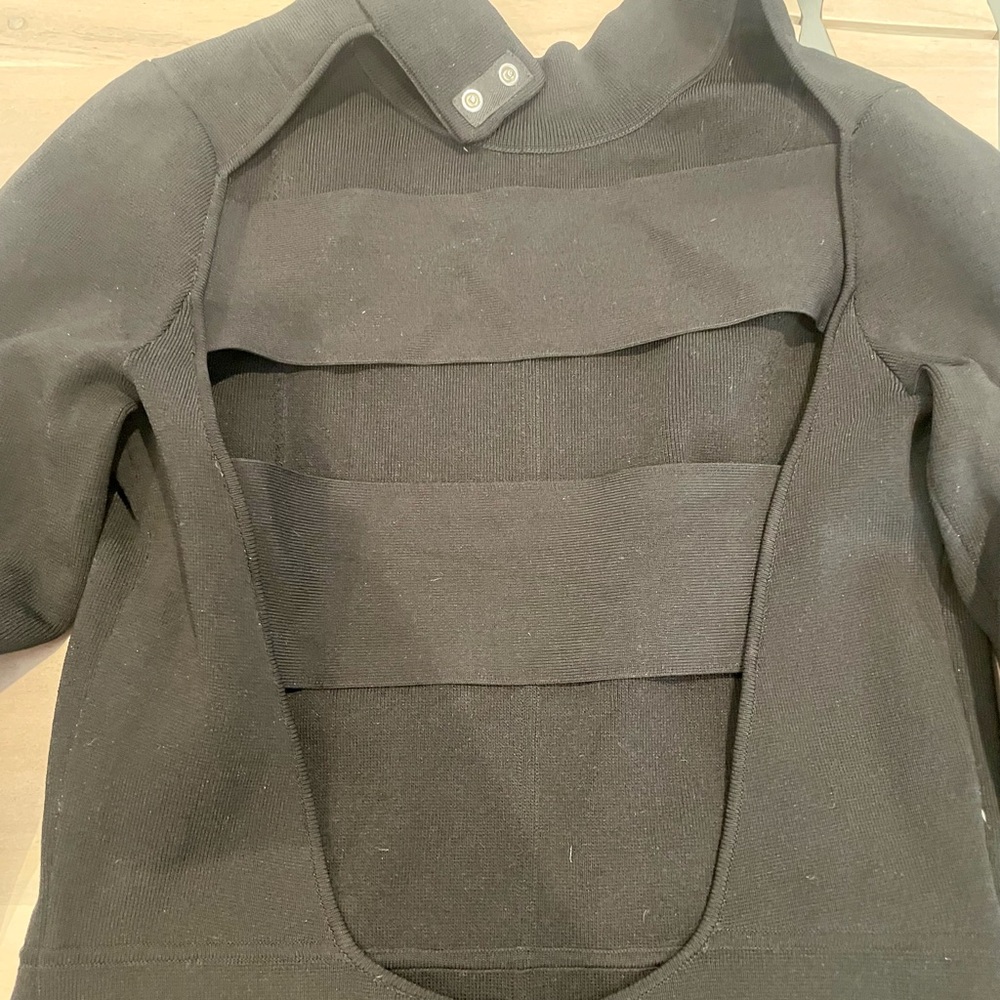 Helmut Lang Black Cutout Back Bodysuit - Picture 6 of 8